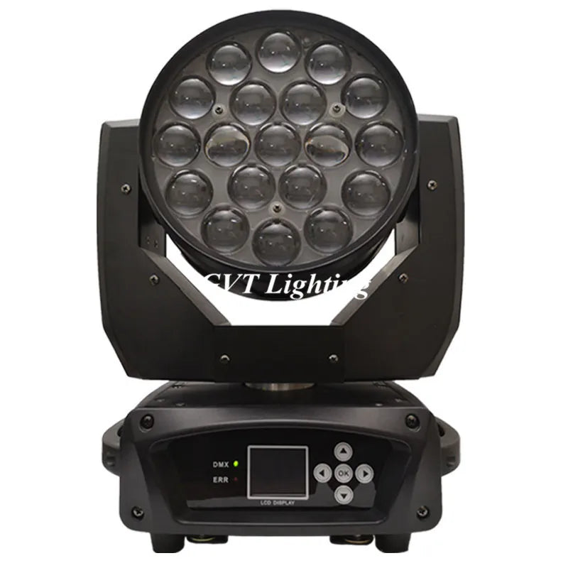 Afralia™ Wash Zoom RGBW Moving Head Light 19x15W DMX512 Stage Party DJ System