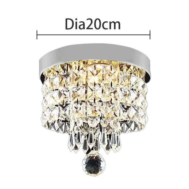 Afralia™ Crystal Chandelier Ceiling Lamp - Entrance Kitchen Chandeliers Fixtures Home Decor