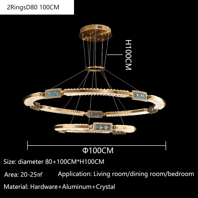 Afralia™ Modern K9 Crystal LED Ceiling Chandelier for Living Room, Bedroom, Kitchen - Nordic Design