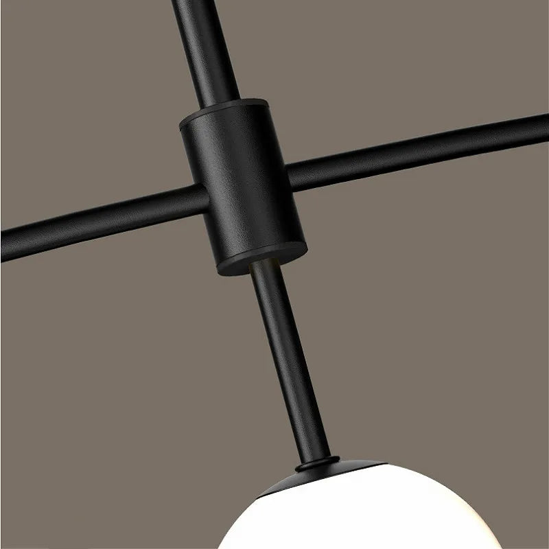 Afralia™ Bubble Iron Chandelier: Minimalist Nordic Kitchen Restaurant Island Light