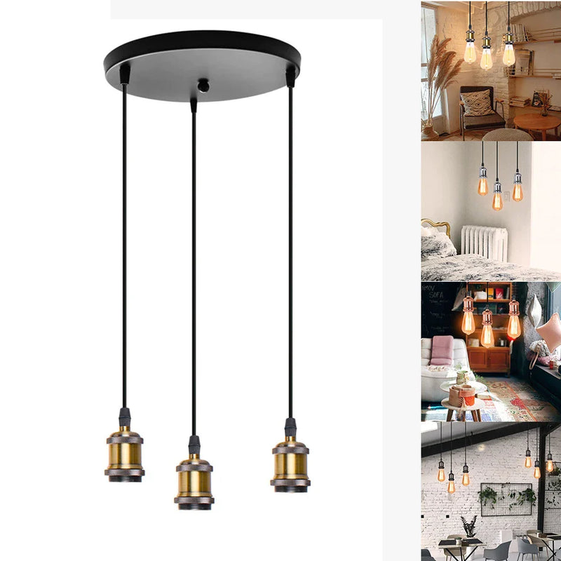 Afralia™ Industrial Loft LED Bar Pendant Light with E27 Socket for Kitchen Dining Room