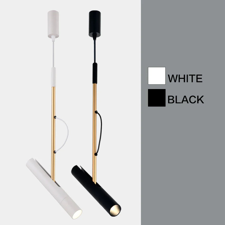 Afralia™ Nordic Black Pendant Light Master Bedroom LED Lamps - Art Deco Adjustable Ceiling Lighting