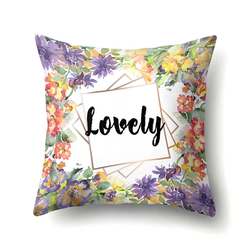 Afralia™ Green Tropical Leaves Pillow Cover - Four Season Landscape Decor