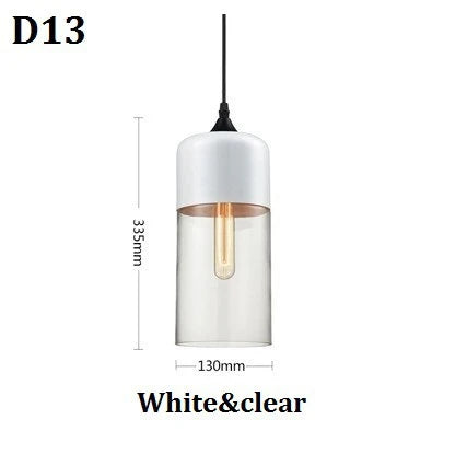 Afralia™ Nordic Modern LED Pendant Lights Wood Color Glass Hanging Lamp