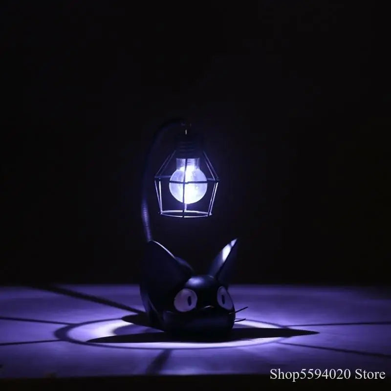 Afralia™ Mini Cat LED Night Lamp | Resin Animal Table Lamp for Kids' Room Decor