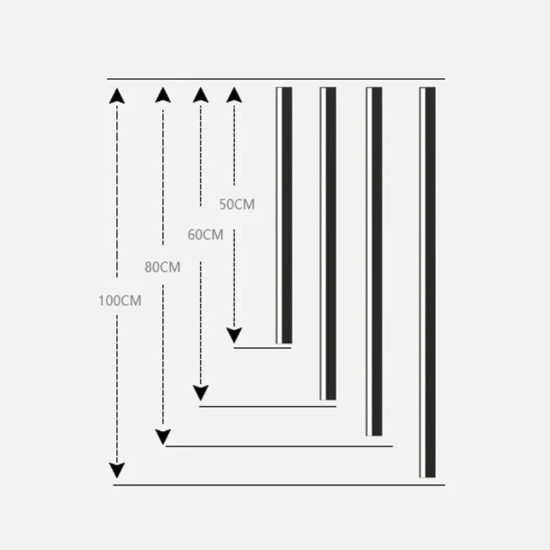 Afralia™ LED Corner Wall Lamps Minimalist Line 50/60/80/100cm for Hallway, Bedroom, Living Room