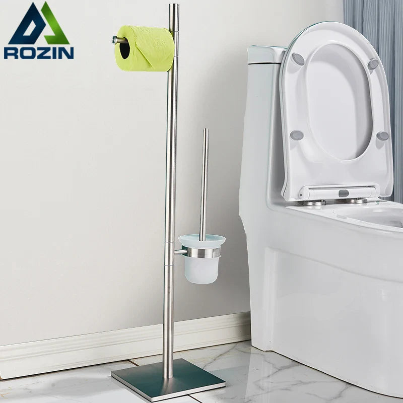 Afralia™ Bathroom Set: Toilet Brush Rack, Toilet Paper Holder, & Accessories