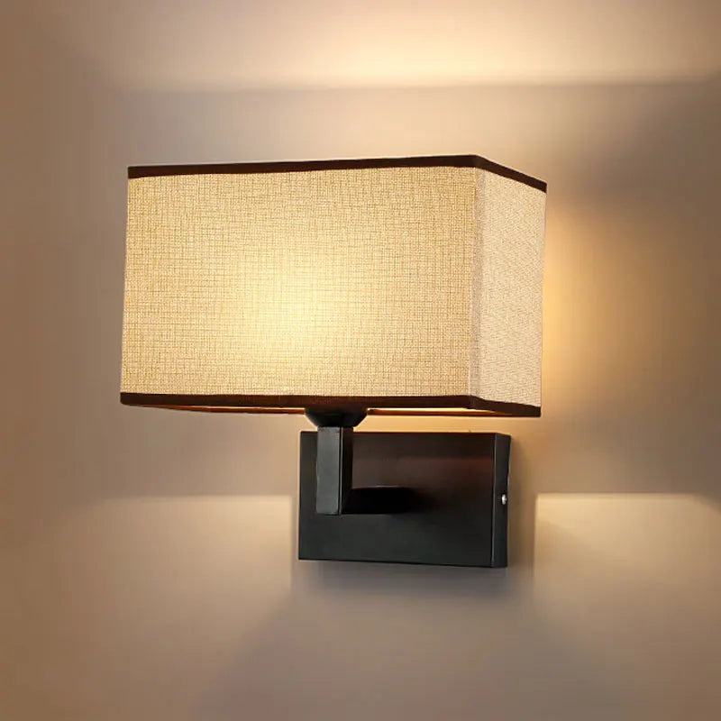 Afralia™ Hotel Fabric Wall Lamp: Nordic Modern Style, Chinese-Inspired. Bedroom, Staircase, and Bedside Lighting Solution.