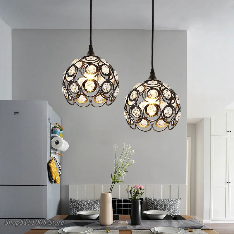 Afralia™ LED Crystal Pendant Light: Modern Nordic Luminarias for Living Room, Bedroom, Kitchen - Decor Lighting Fixtures