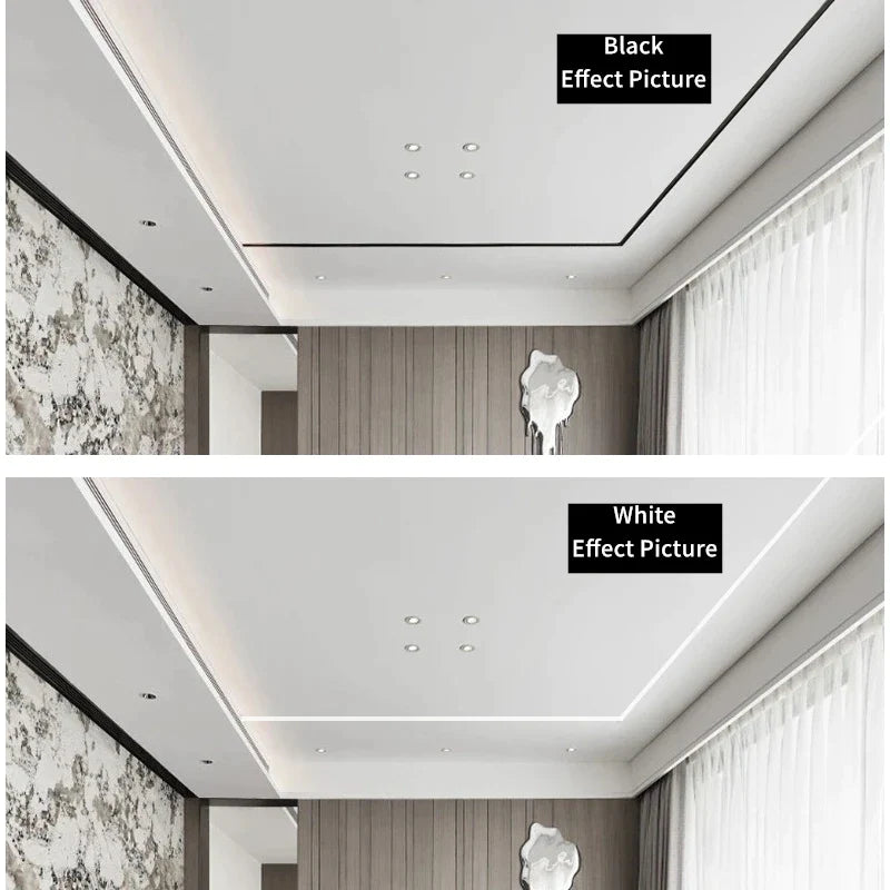 Afralia™ 1M Frameless Embedded LED Aluminum Profile for Linear Strip Lights