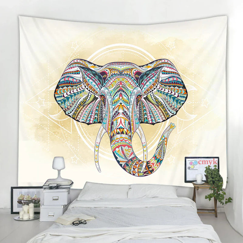 Afralia™ Animal Mandala Tapestry Wall Hanging Mat Beach Towel Blanket