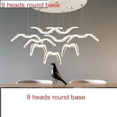 Afralia™ Seagull LED Pendant Light Modern Ceiling Lamp Nordic Chandelier Lumina