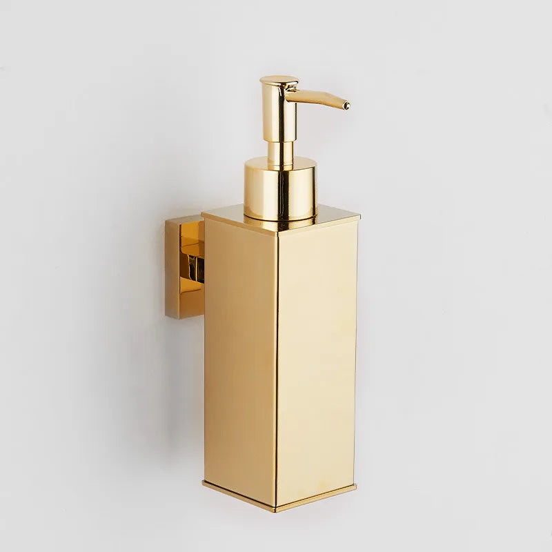 Afralia™ Stainless Steel Soap Dispenser Gold, Hand Liquid/Kitchen/Shampoo Bottle