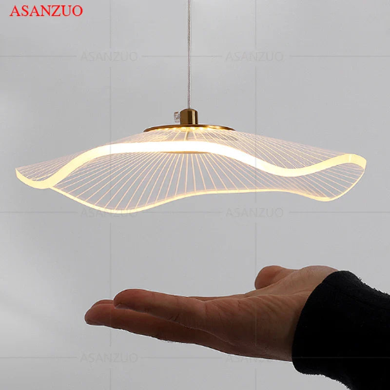 Afralia™ Lotus Leaf Single Pendant Lamp: Modern LED Nordic Art Decor for Various Rooms