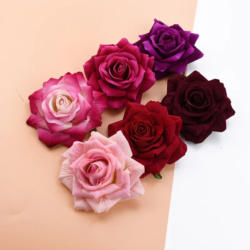 Afralia™ Roses Head Wedding Decor Wall DIY Home Decor Artificial Flowers