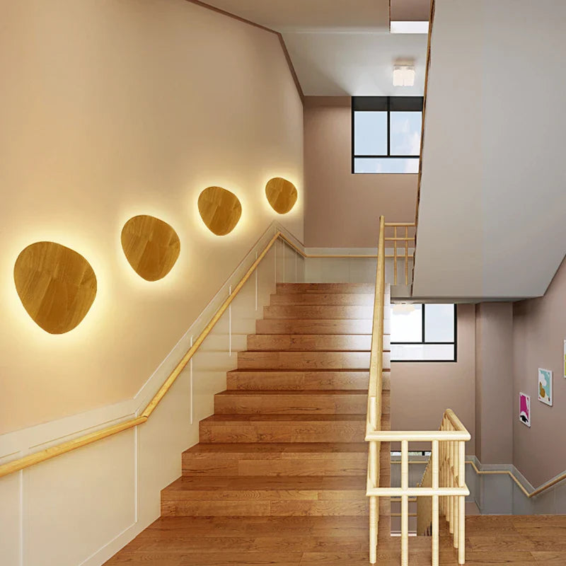 Afralia™ LED Wooden Wall Lamp: Modern Nordic Style Bedroom Wall Light, AC110-240V
