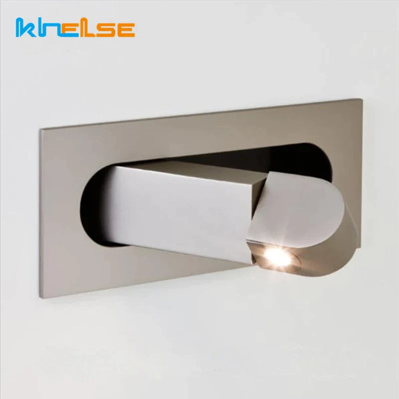 Afralia™ Folding LED Wall Lights 3W Adjustable Angle Indoor Sconce for Bedroom & Study