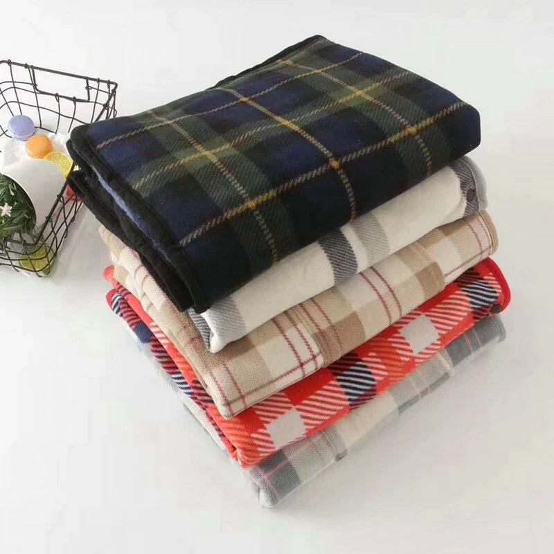 Afralia™ Plaid Fleece Buttoned Blanket - Cozy Winter Sofa & Bed Throw