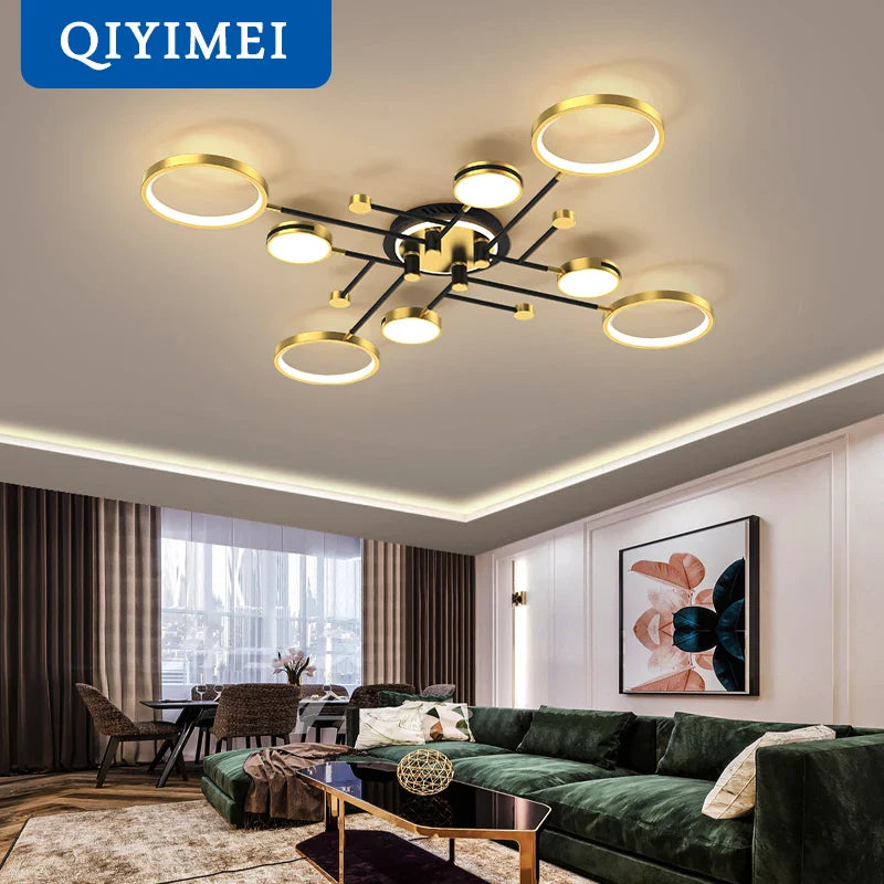 Afralia™ LED Chandelier Lights: Dimmable, Remote Control, Modern Design for Home Lighting