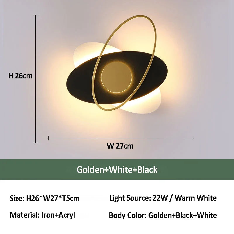 Afralia™ Acrylic Wall Sconce Light for Living Room Bedroom Hotel Aisle Lighting