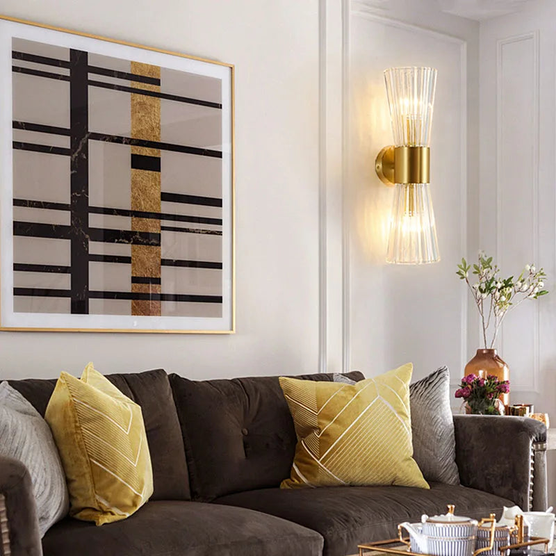 Afralia™ Crystal Wall Sconce: Modern Home Indoor Lighting for Living Room, Staircase & Hallway