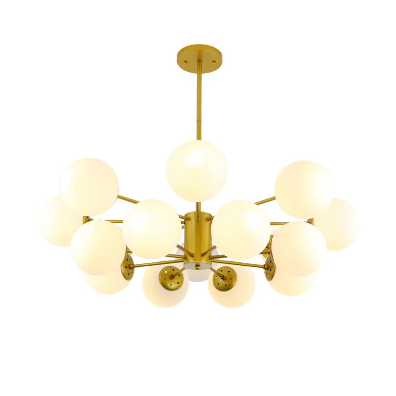 Afralia™ Black/Gold Glass Pendant Light for Living Room Bedroom Restaurant