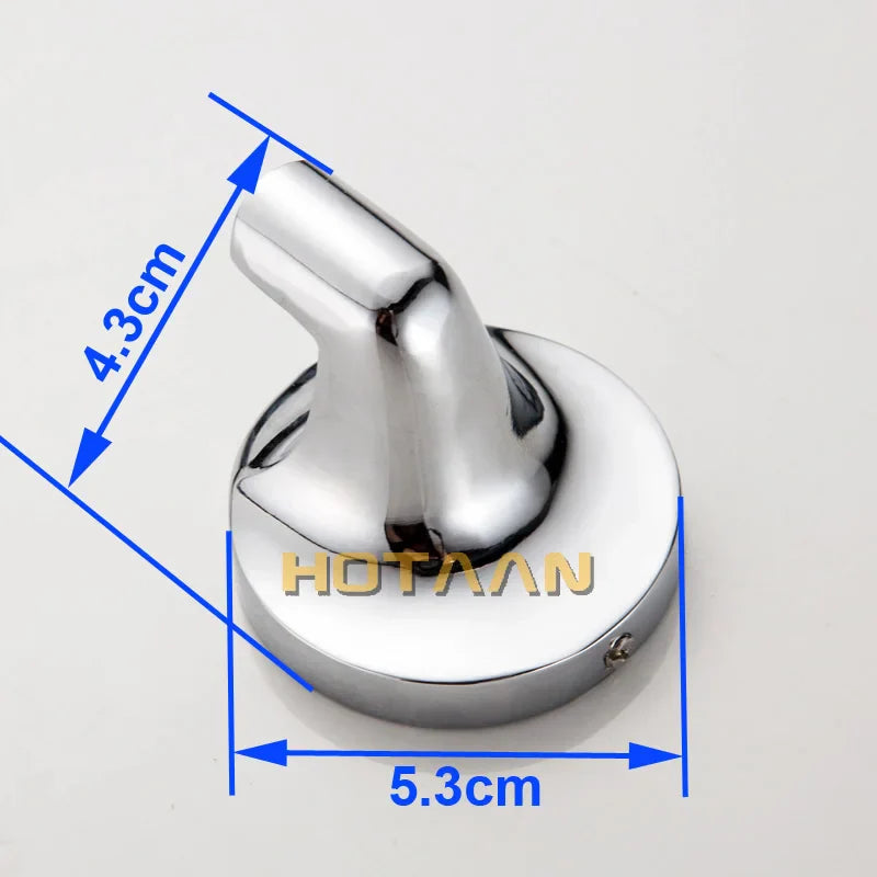 Afralia™ Stainless Steel Round Robe Hook with Chrome Finish, Wall Mounted Bathroom Accessories