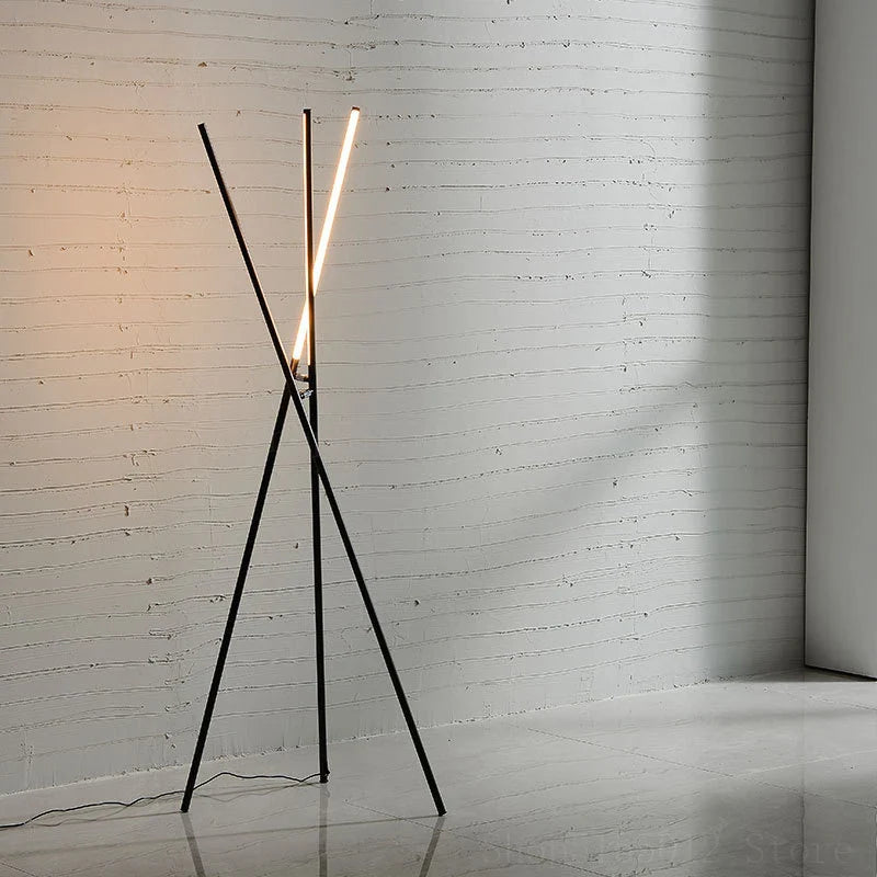 Afralia™ Trident Floor Lamp: Modern Designer Decor Standing Lamp for Living Room & Bedroom