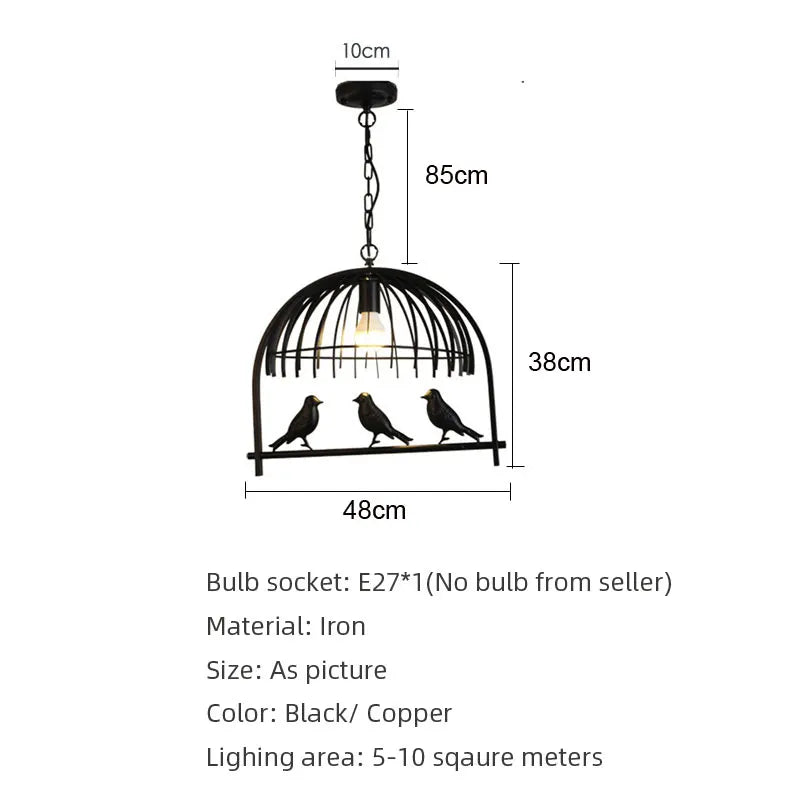 Afralia™ Nordic Bird Lights Pendant Lamp for Bedroom Dining Room Chandelier