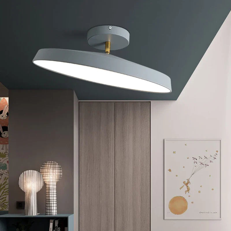 Afralia™ Nordica Dimmable LED Ceiling Light, Modern Round Aluminum Designer Lamp