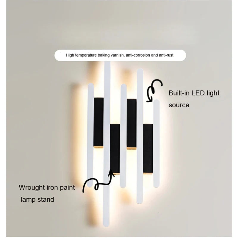 Afralia™ Piano Keys Wall Lamp: Modern Bedroom Living Room Light