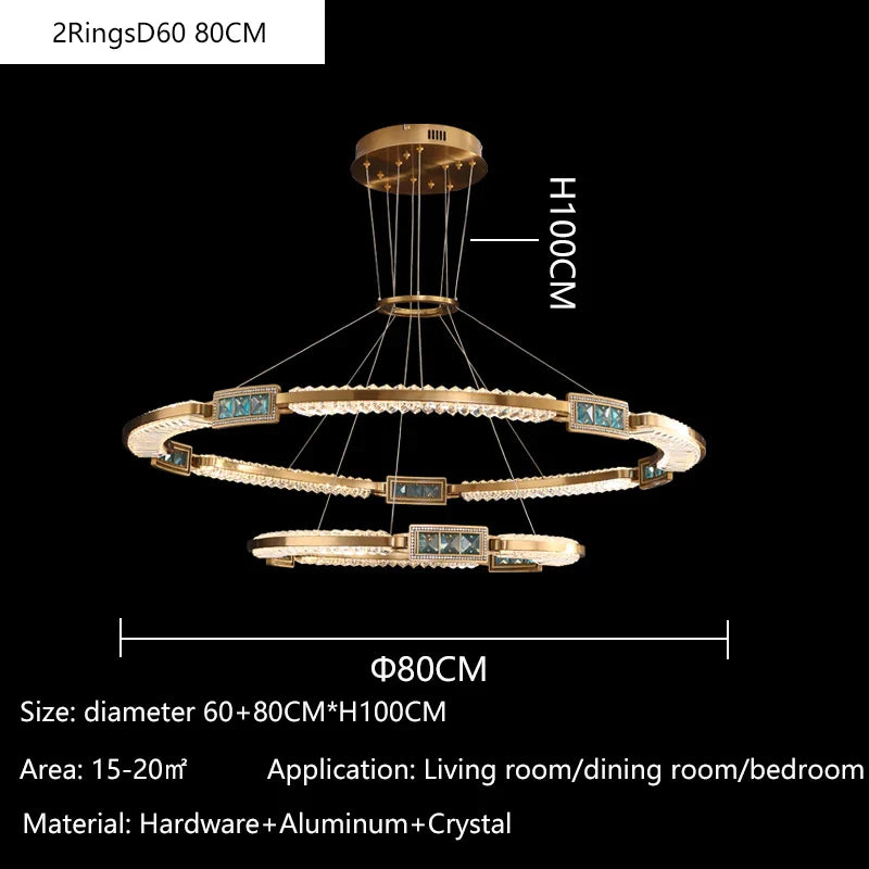 Afralia™ Modern K9 Crystal LED Ceiling Chandelier for Living Room, Bedroom, Kitchen - Nordic Design