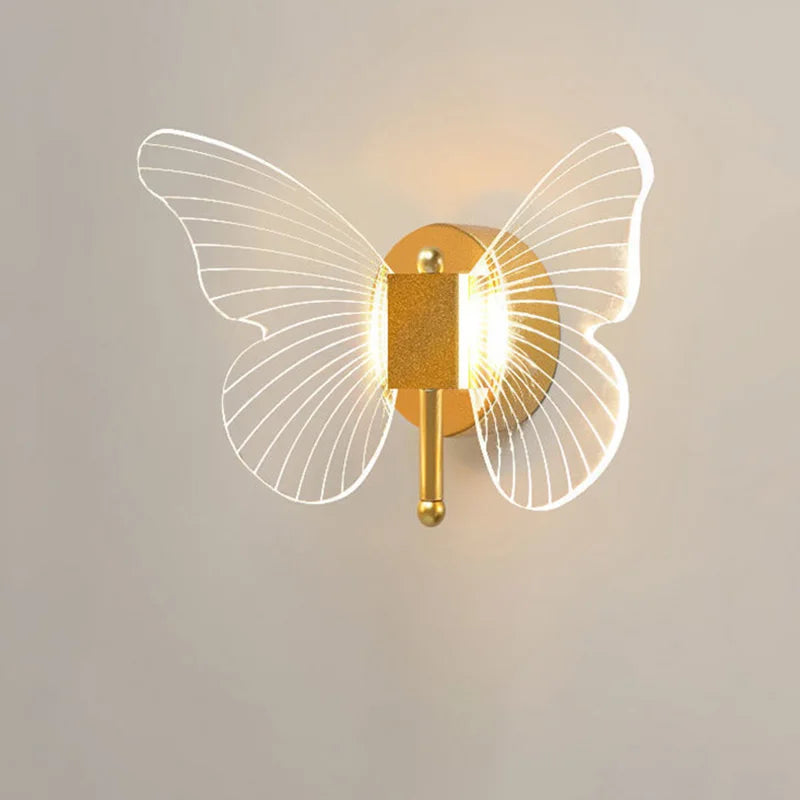 Afralia™ Butterfly Nordic LED Wall Lamp Modern Sconces Lights for Home Decor