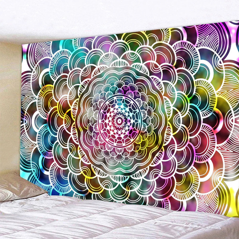 Afralia™ Mandala Tapestry: Boho Yoga Mat Wall Hanging for Psychedelic Home Decor