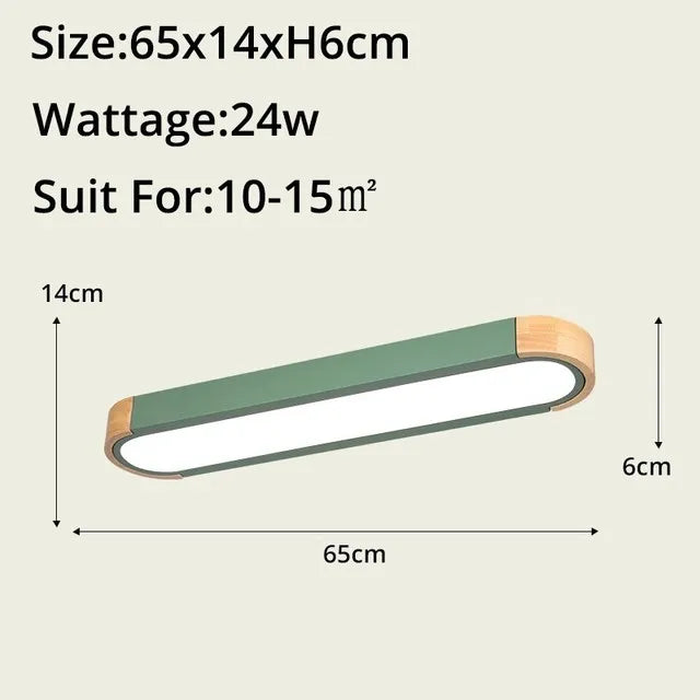 Afralia™ Wood LED Ceiling Lamp for Home Decor - Remote Control Panels for Living Room