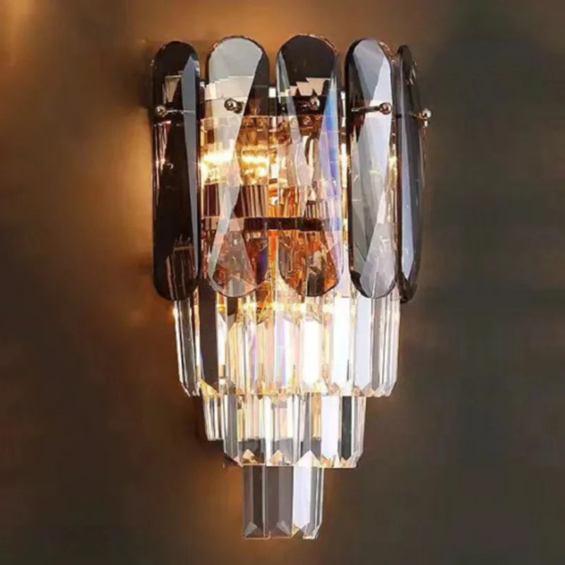 Afralia™ Crystal Wall Lamp: Modern Luxury LED Lighting for Living Room, Bedroom, and Staircase