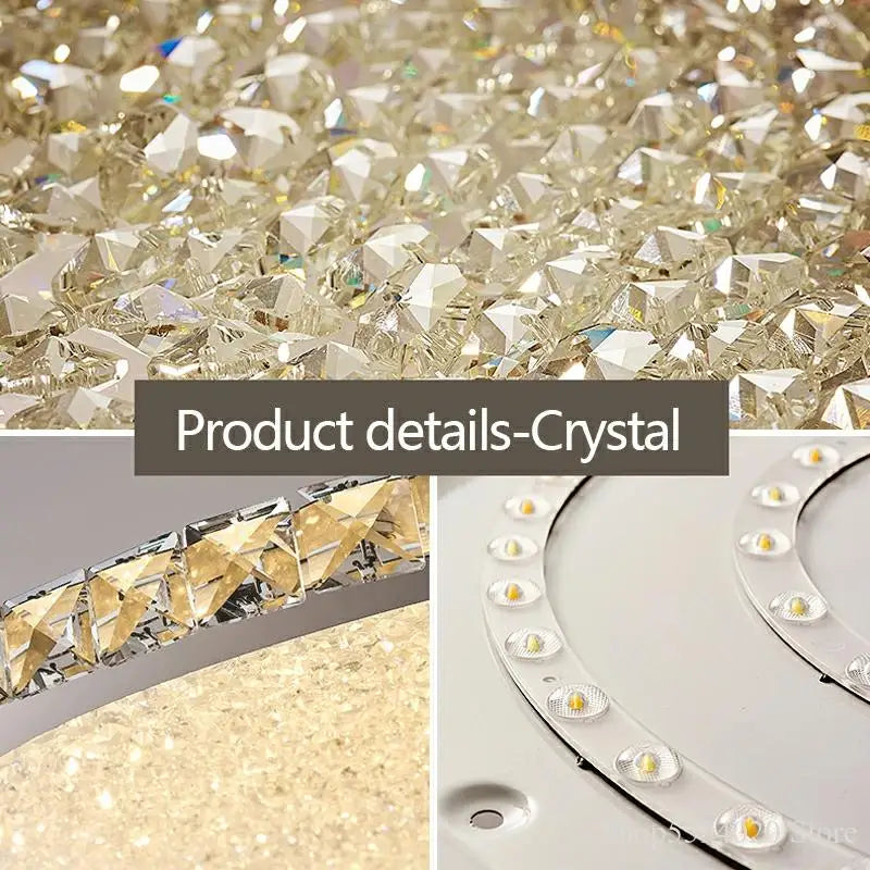 Afralia™ Crystal Luxury LED Ceiling Light for Modern Home Decor