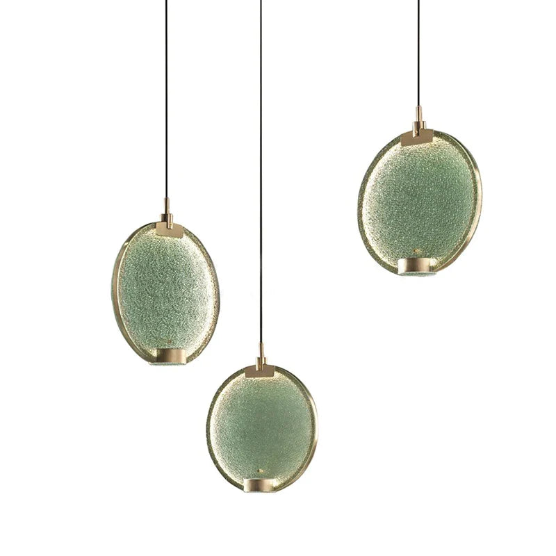 Afralia™ Brass Pendant Light: Minimalist Glass Round Loft Lamp for Cafe & Bar