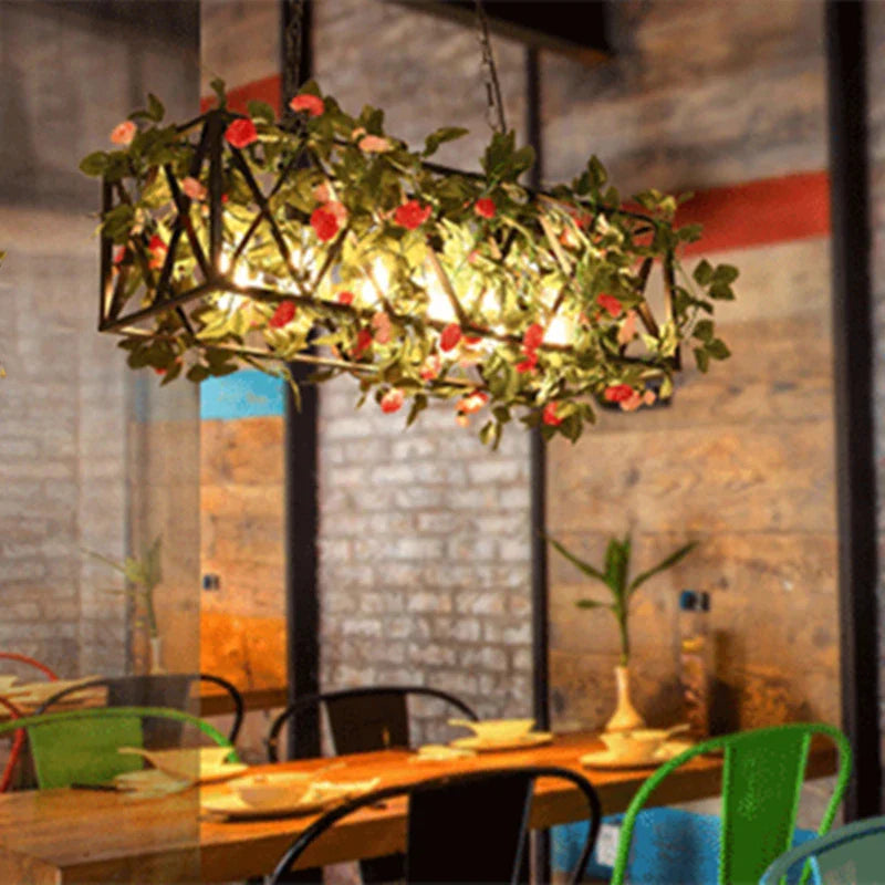 Afralia™ Rose Chandelier: Decorative Industrial Style Pendant Lamp for Music Restaurant