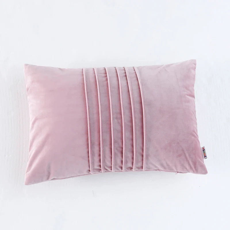 Afralia™ Soft Velvet Cushion Cover in Pink Blue Green Purple - 30x50cm