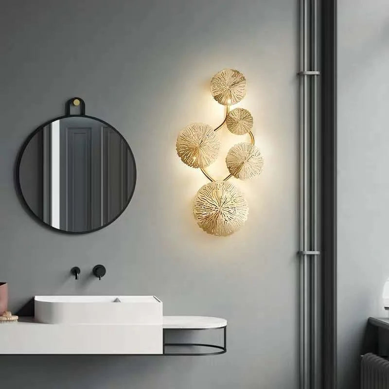 Afralia™ Industrial Nordic Lotus Leaf Wall Sconce: Retro Loft Style for Home, Hotel, Aisle