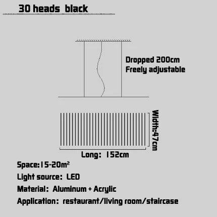 Afralia™ LED Fishbone Pendant Chandelier for Modern Nordic Decor