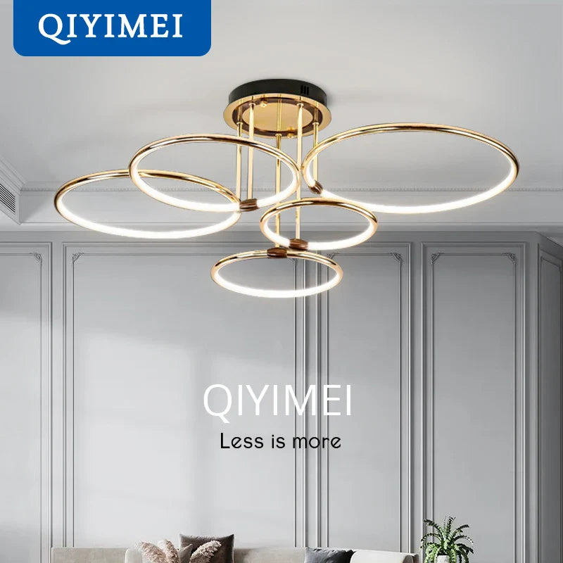 Afralia™ Modern LED Chandelier for Bedroom Study Living Room Decor Lighting