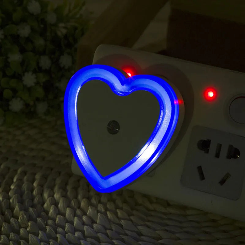 Afralia™ Heart-Shaped LED Night Light with Wireless Sensor Control for Bedroom & Living Room