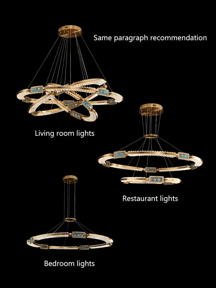 Afralia™ Modern K9 Crystal LED Ceiling Chandelier for Living Room, Bedroom, Kitchen - Nordic Design