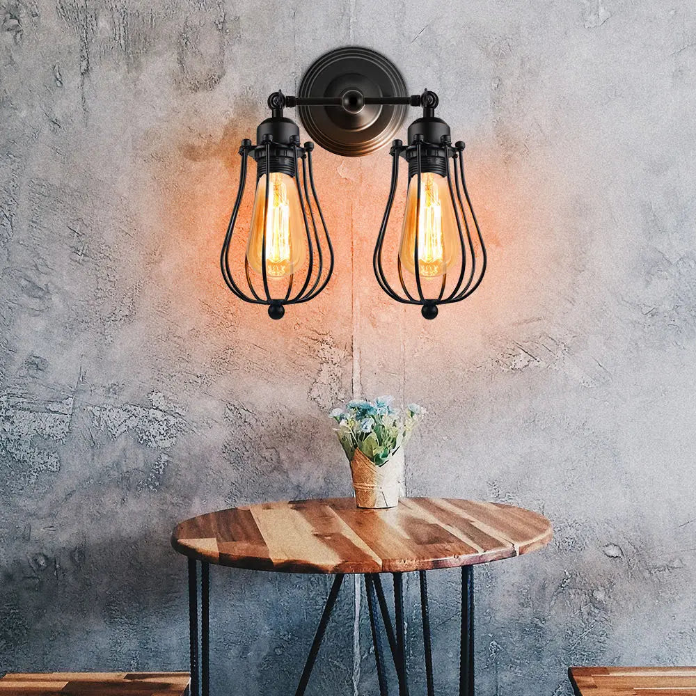 Afralia™ Modern Vintage Wall Lights Adjustable Bedside Sconce Lamps
