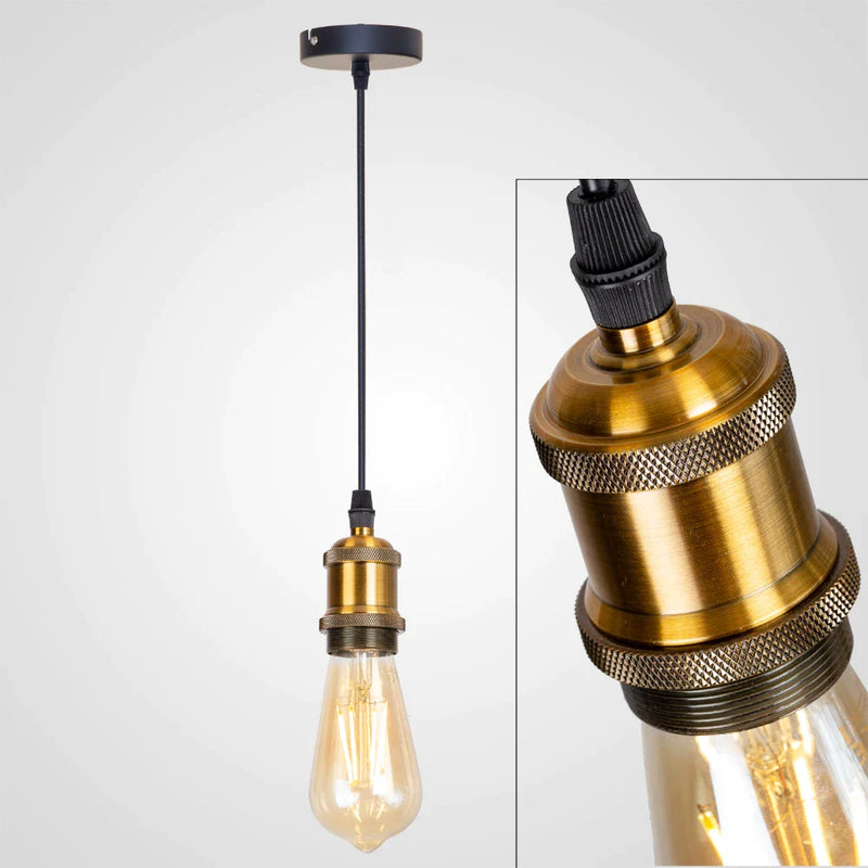 Afralia™ Gold Vintage Industrial Pendant Lamp for Modern Restaurant Living Room