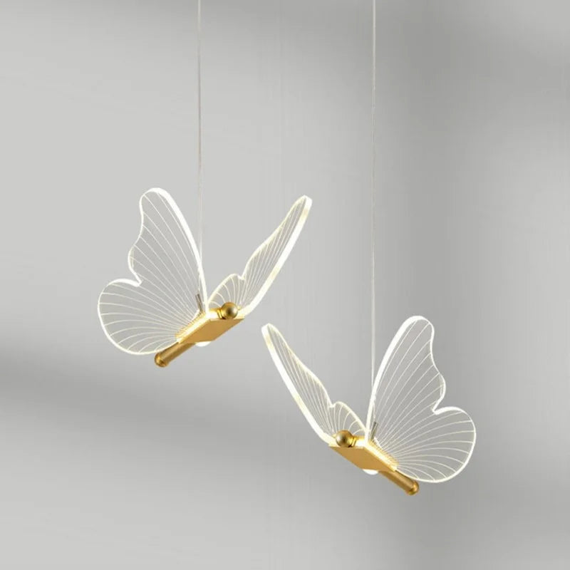 Afralia™ Acrylic Butterfly LED Pendant Light - Modern Luxury Designer Fixture