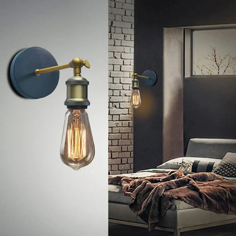Afralia™ Retro Single Arm Wall Lamp E27 Interface for Kitchen Corridor Bedroom Living Room