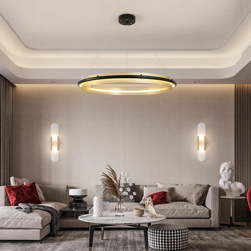 Afralia™ Honeycomb Round Pendant Light: Modern Nordic Style for Living Room and Dining Room